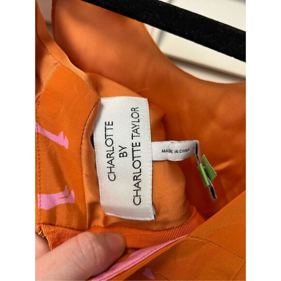 Anthropologie Charlotte Taylor Dromedary Camel Silk Dress, Sz 0, MSRP $268 - Picture 9 of 11